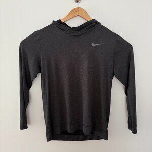 Nike Dri Fit Mens Long Sleeve Hooded Shirt Top Breathable L Large